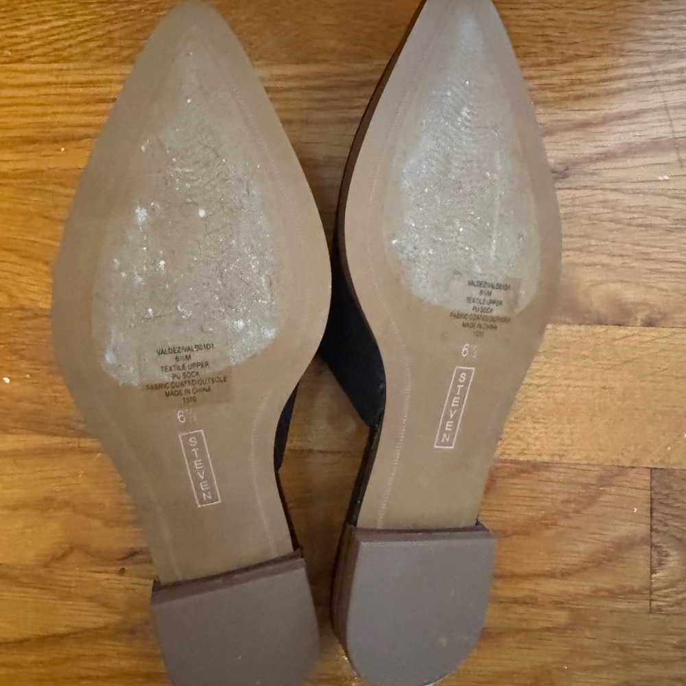 Steven New York  Black Pointed-Toe Mules - Picture 5 of 5